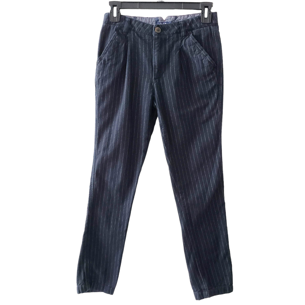 Mini Boden Pinstripe Navy Kids Trousers